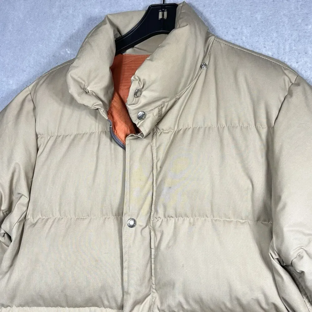 VTG 70’s The North Face Goose Down Puffer Jacket Men’s Size Medium Brown Tag